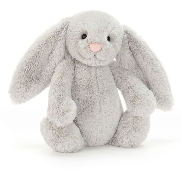 Jellycat Bashful Silver Bunny Rabbit Plush Stuffed Animal Toy 10' Inch - Picture 3 of 7